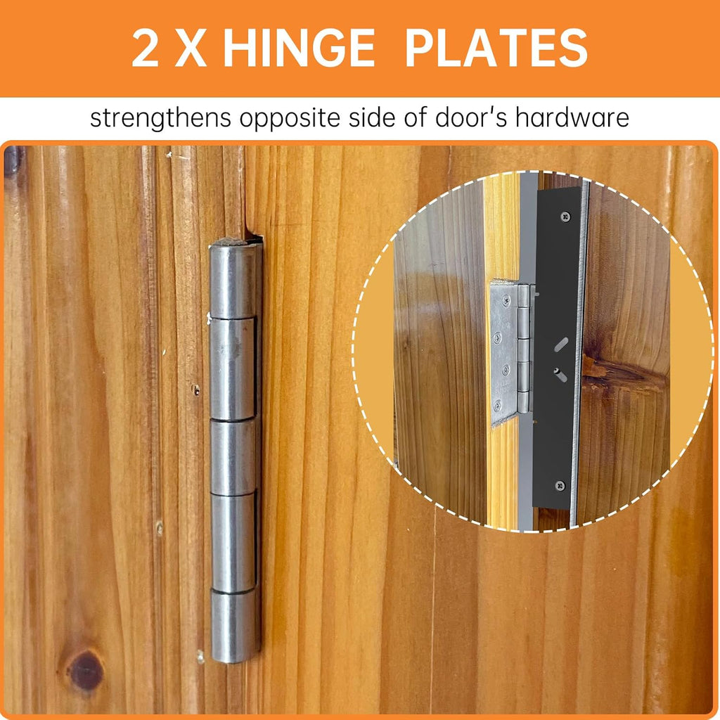5-Piece Door Reinforcement Set for Jamb,Frame & Hinges Door Lock Security | ,Door Jamb Reinforcement Set,Anti Door