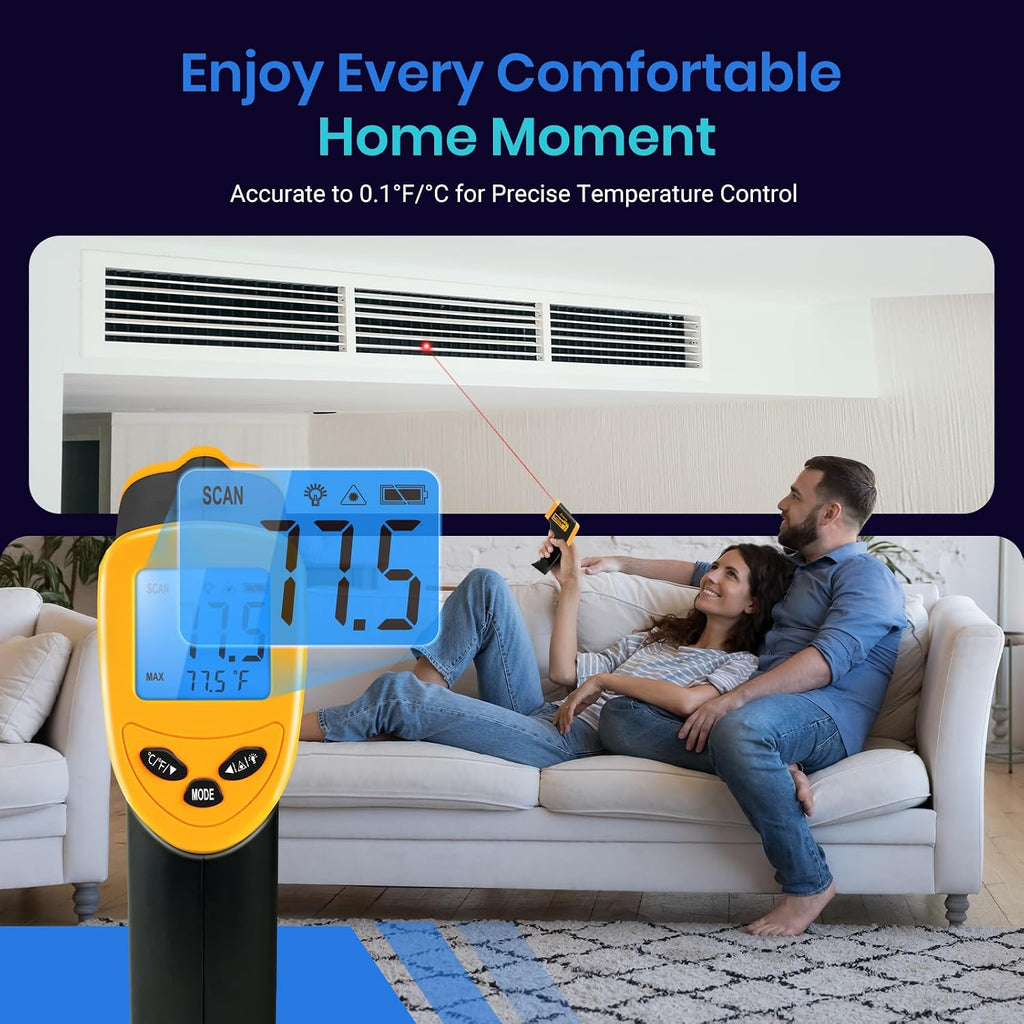 Infrared Thermometer Laser Temperature Gun, -58°F~1130°F