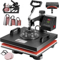 Heat Press 15x15 Inch 8 in 1 Heat Press Machine, Swing Away T Shirt Pressing Machine Digital Control, Multifunction