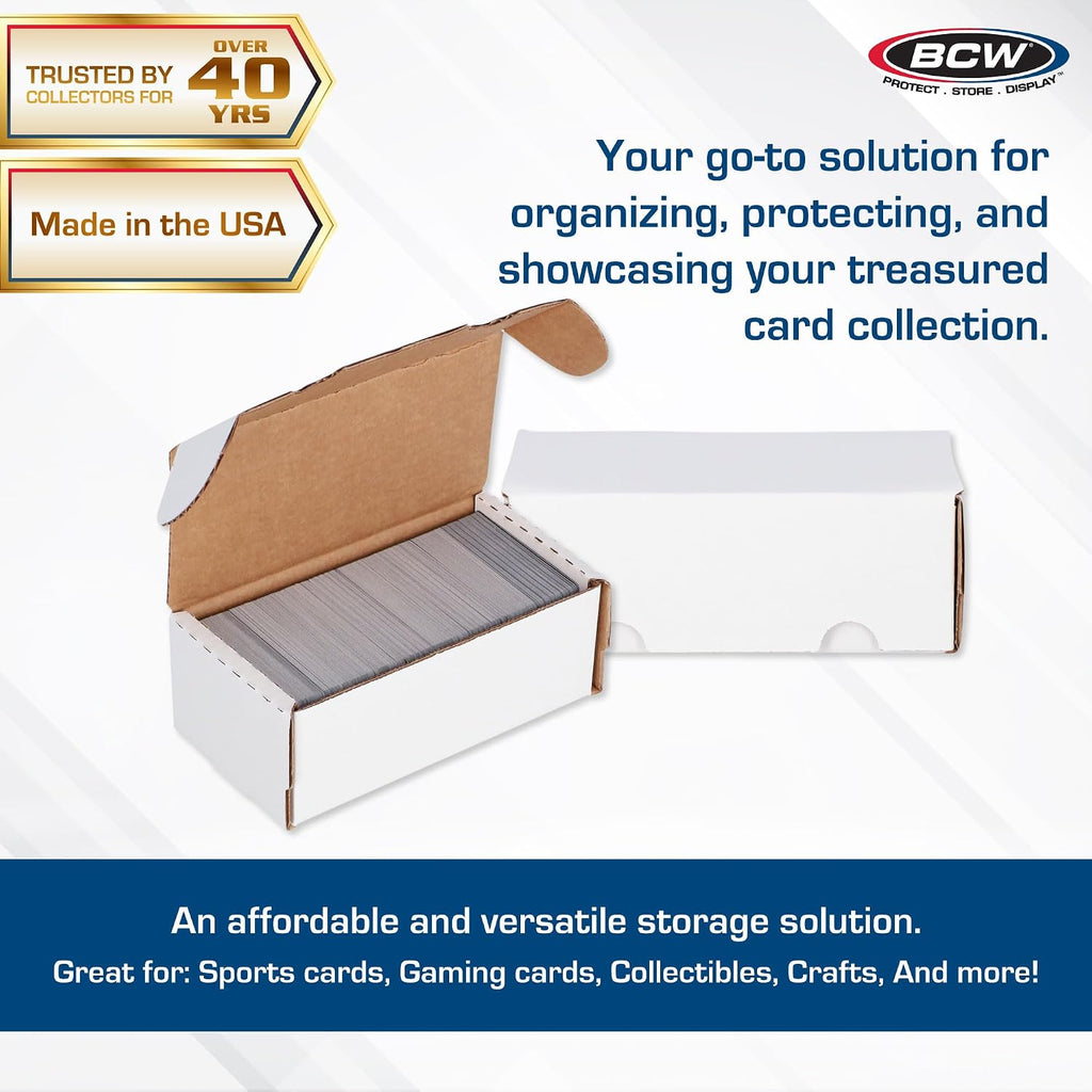 400-Count Trading Card Storage Boxes, Sports and Gaming Cards, 10 Pack | Each box holds about 350 standard 20 pt