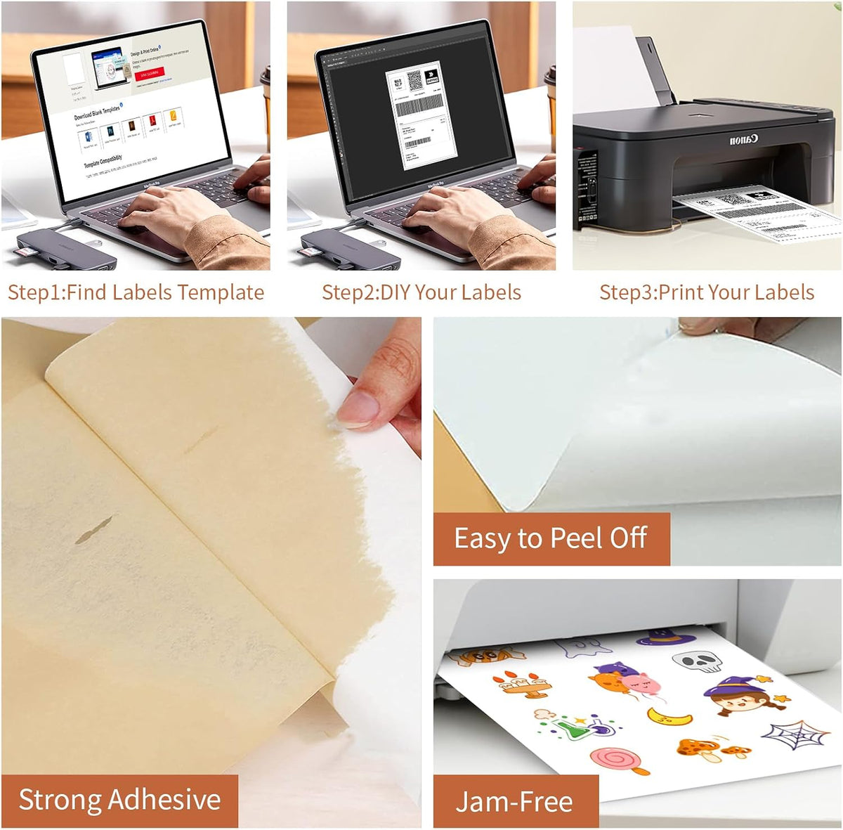 Full Sheet Sticker Labels, 8.5" x 11" Shipping Label - 25 Sheets, 25 Labels