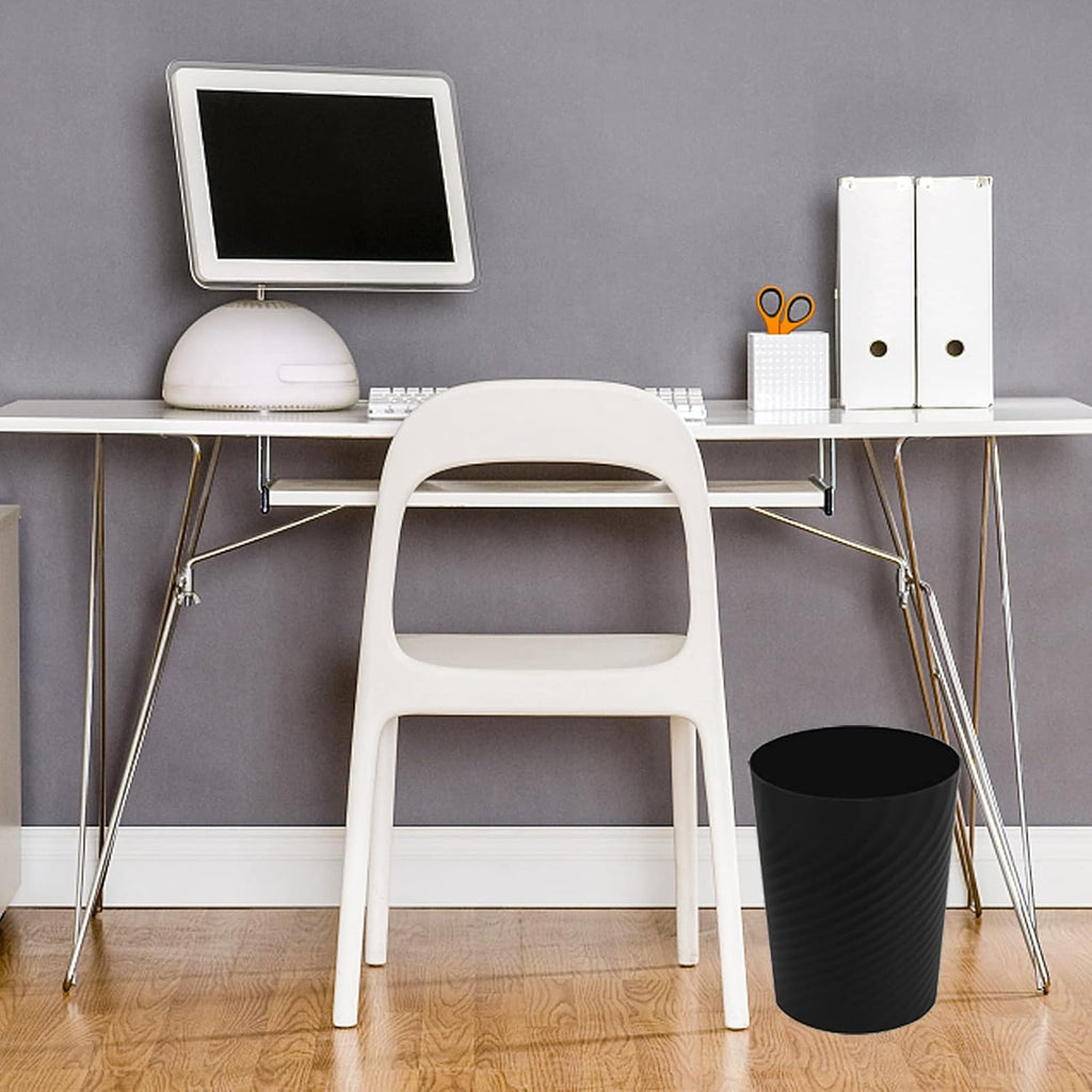 Plastic Small Bathroom Trash Can Wastebasket Garbage Can, Black | Easy to clean, Bathroom, Laundry Room, Kitchen