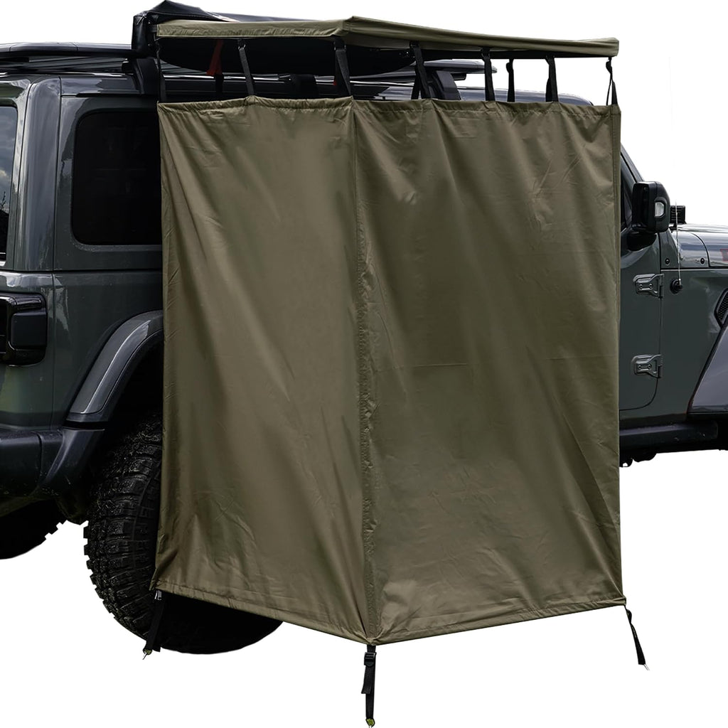 Vehicle Side Shower Room with Roof, 3.3ft x 3.3ft Privacy Shelter Restroom, Car Side Shower Room, Portable Shower