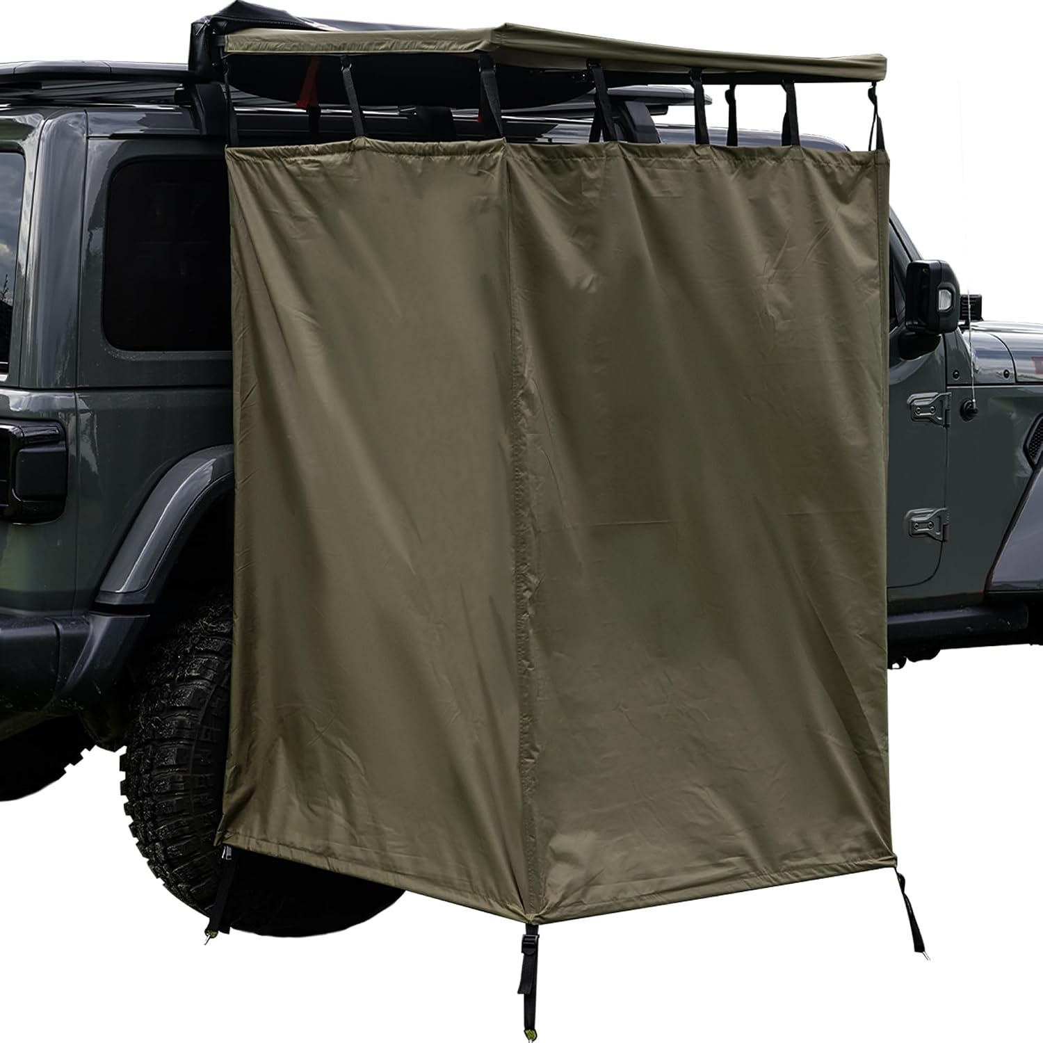 Vehicle Side Shower Room with Roof, 3.3ft x 3.3ft Privacy Shelter Restroom, Car Side Shower Room, Portable Shower
