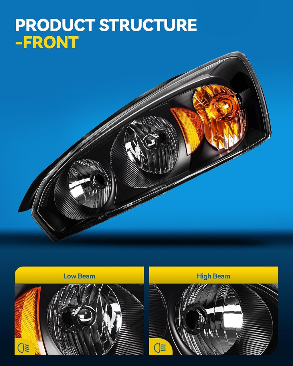 PHILTOP Headlights Assembly Compatible with 2004-2007 Chevy Malibu