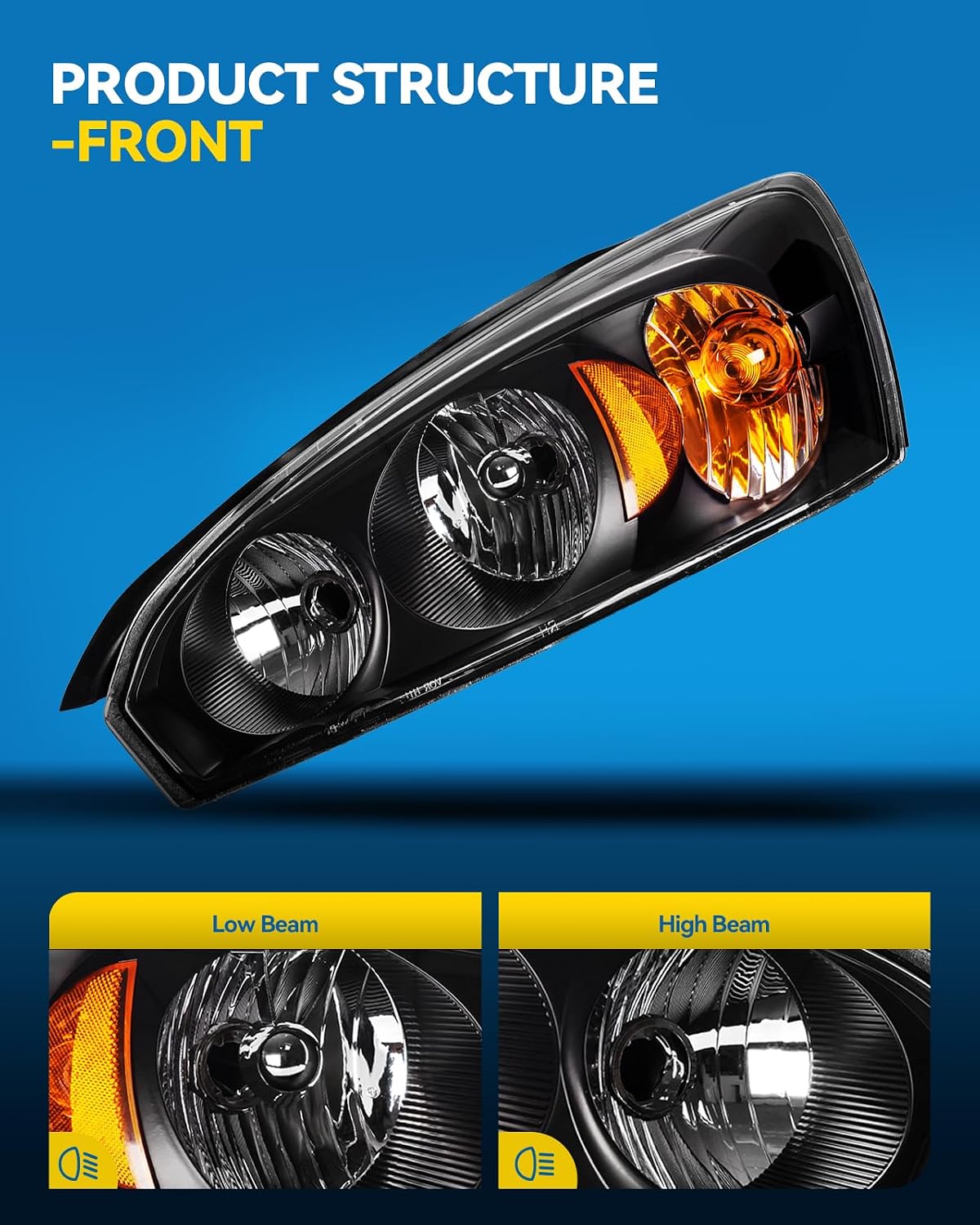 PHILTOP Headlights Assembly Compatible with 2004-2007 Chevy Malibu