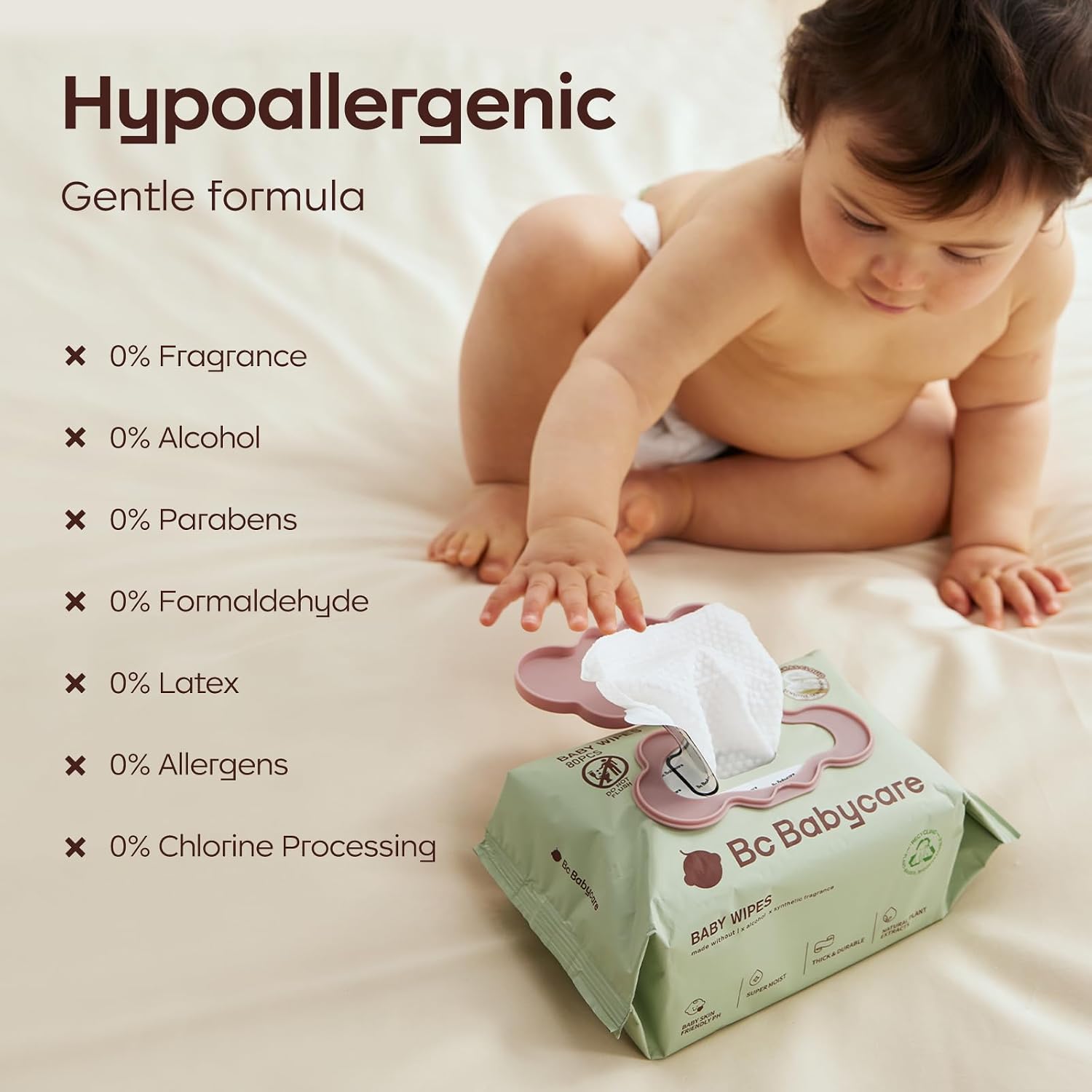 Cloud Moist Baby Wipes, Thick & XL, 99% Water, Ultra-Hydrating, Unscented, Hypoallergenic for Sensitive Skin