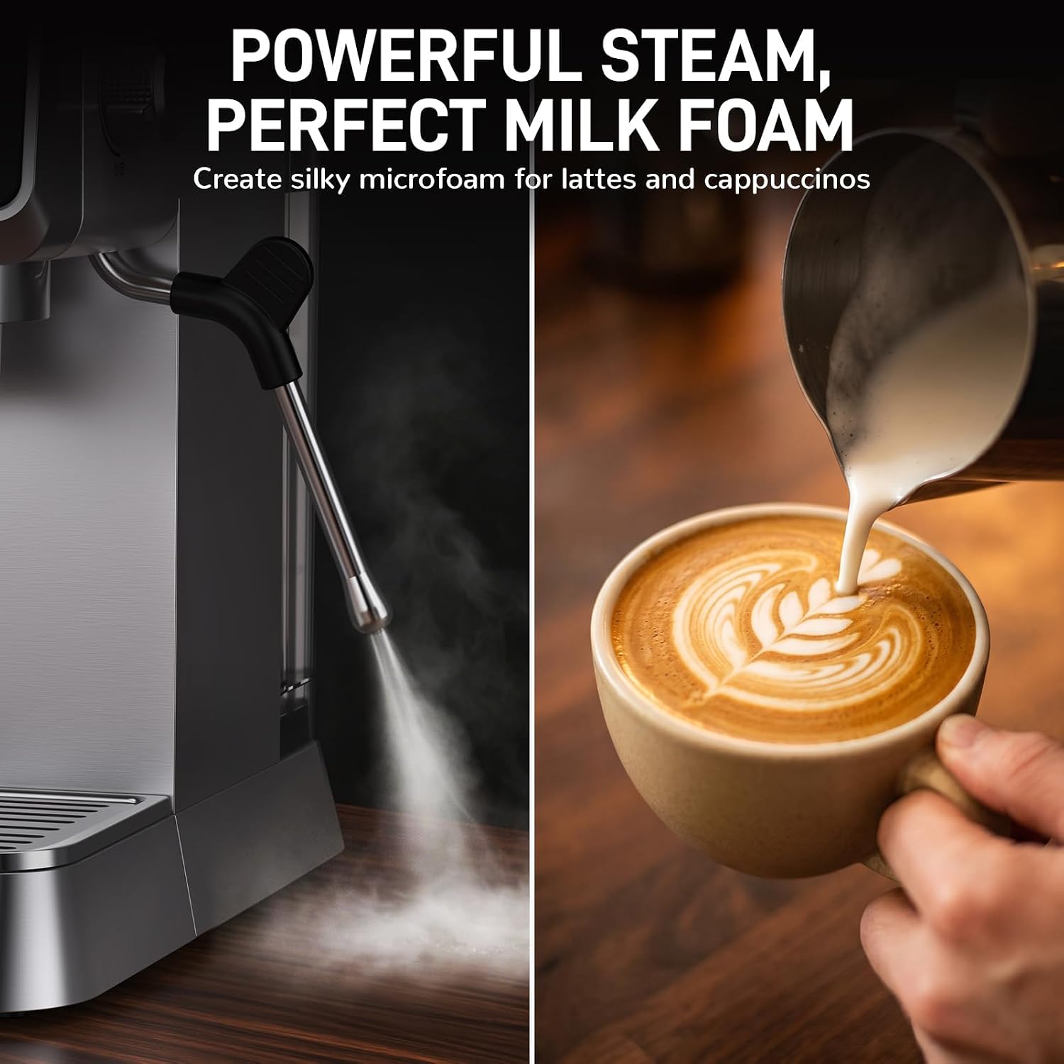 20 Bar Espresso Machine with Milk Frother, Touchscreen Coffee Maker for Espresso, Americano & Over Ice Coffee