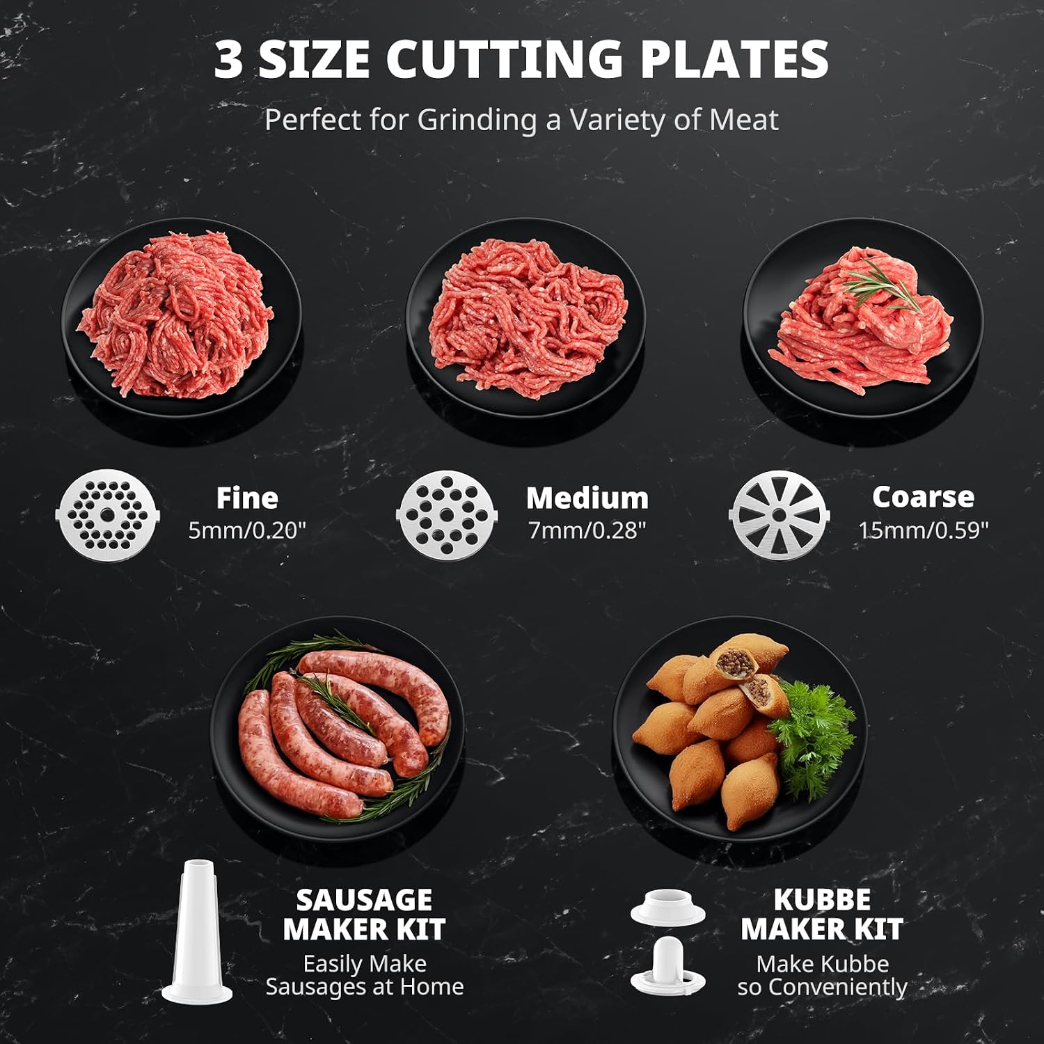Electric Meat Grinder & Tomato Sauce Press Maker with Strainer - Heavy Duty Food Mill Machine for Grinding Meat