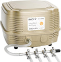 7W Ultra Silent Aquarium Air Pump - 245 Gallon/Hr, 4 Adjustable Outlets - Commercial & Hydroponics Oxygen Bubbler for
