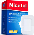 50Pcs Adhesive Gauze Bandages 2"x3", Water-Resistant Wound Island Dressing, Sterile & Absorbent Medical Grade