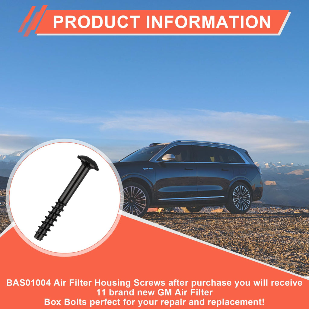 11 Pack BAS01004 Air Filter Cover Screws for VW 13384034