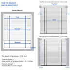 No Drill 1" Vinyl Mini Blinds, 47" W x 64" H, White