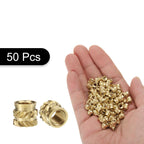 uxcell 50pcs M4 Threaded Inserts Brass Heat Set Insert M4x5.5mm, OD 6mm Knurled Insert Nuts, 3D Printing Brass Nuts Female Threaded Inserts Nuts