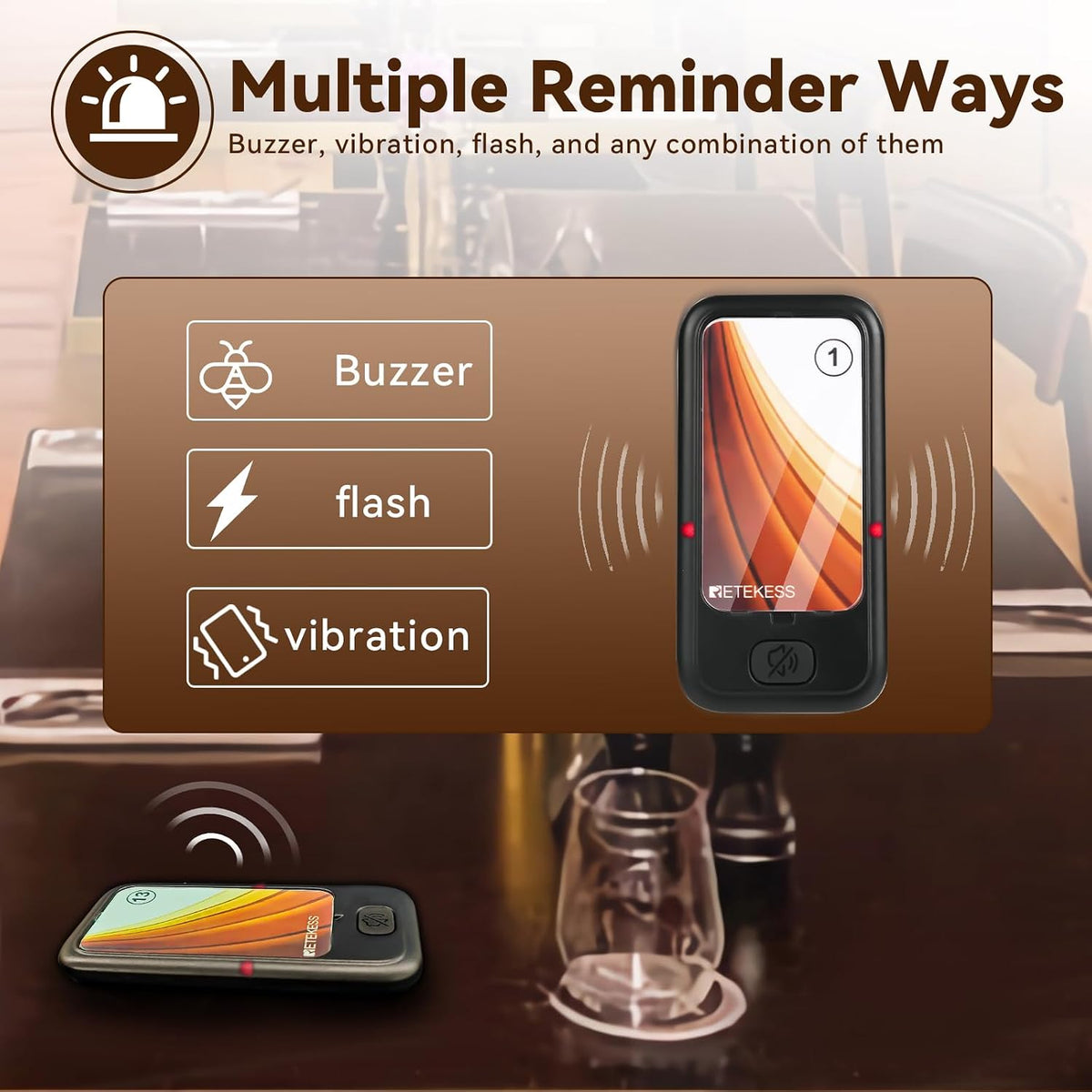 TD173 Restaurant Pager System, Buzzers for Restaurant, 20 Pagers