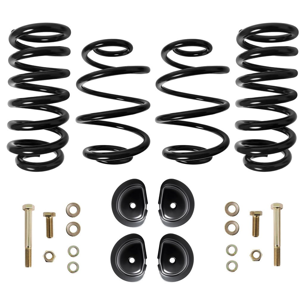 3" Front 4" Rear Drop Lowering Kit Fit for 1960-1972 Chevy C10, Fit for GMC C15 Coil Spring Drop Lowering Kit