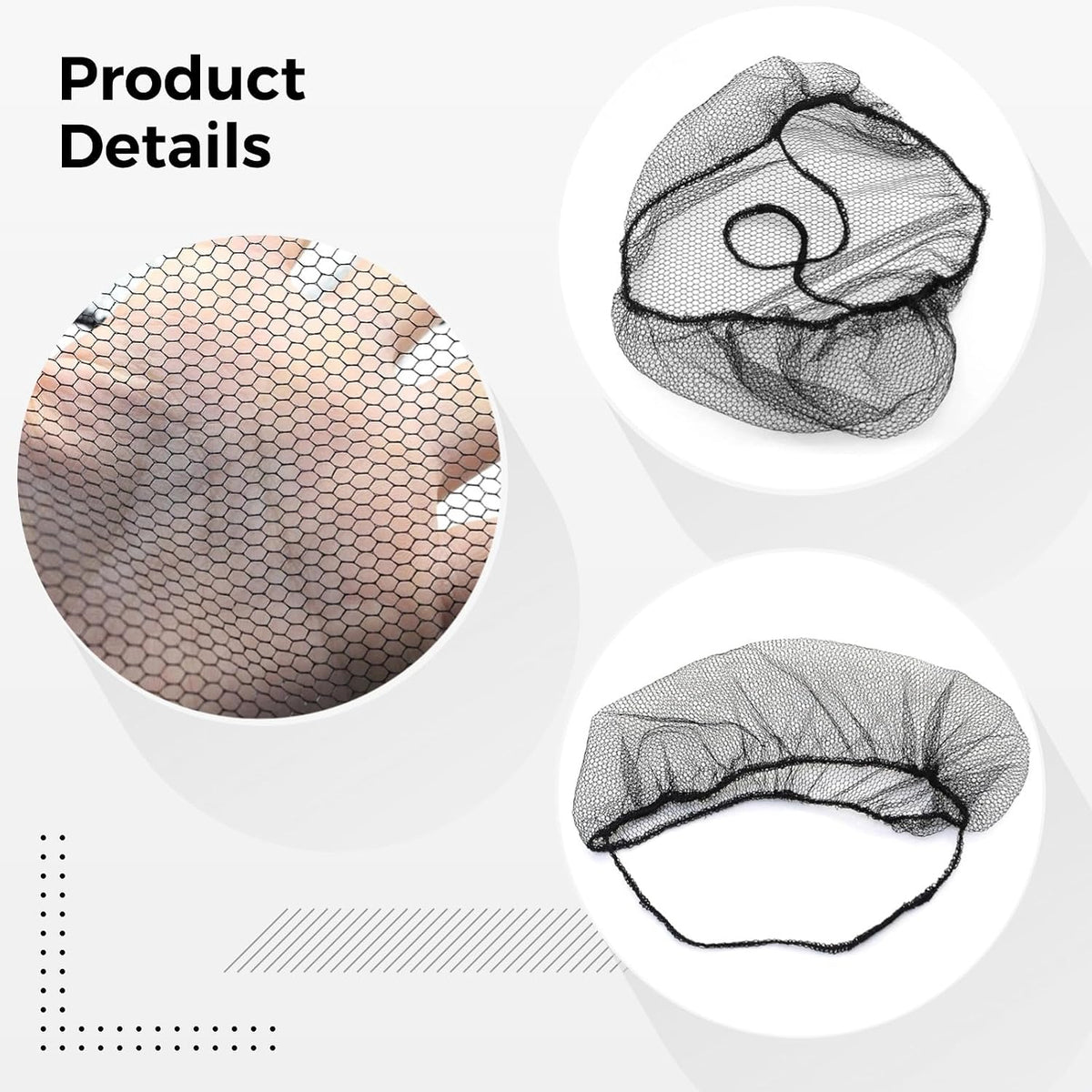 300 Food Service Beard Nets, Disposable Mesh Covers with Elastic Band for Comfort and Breathability