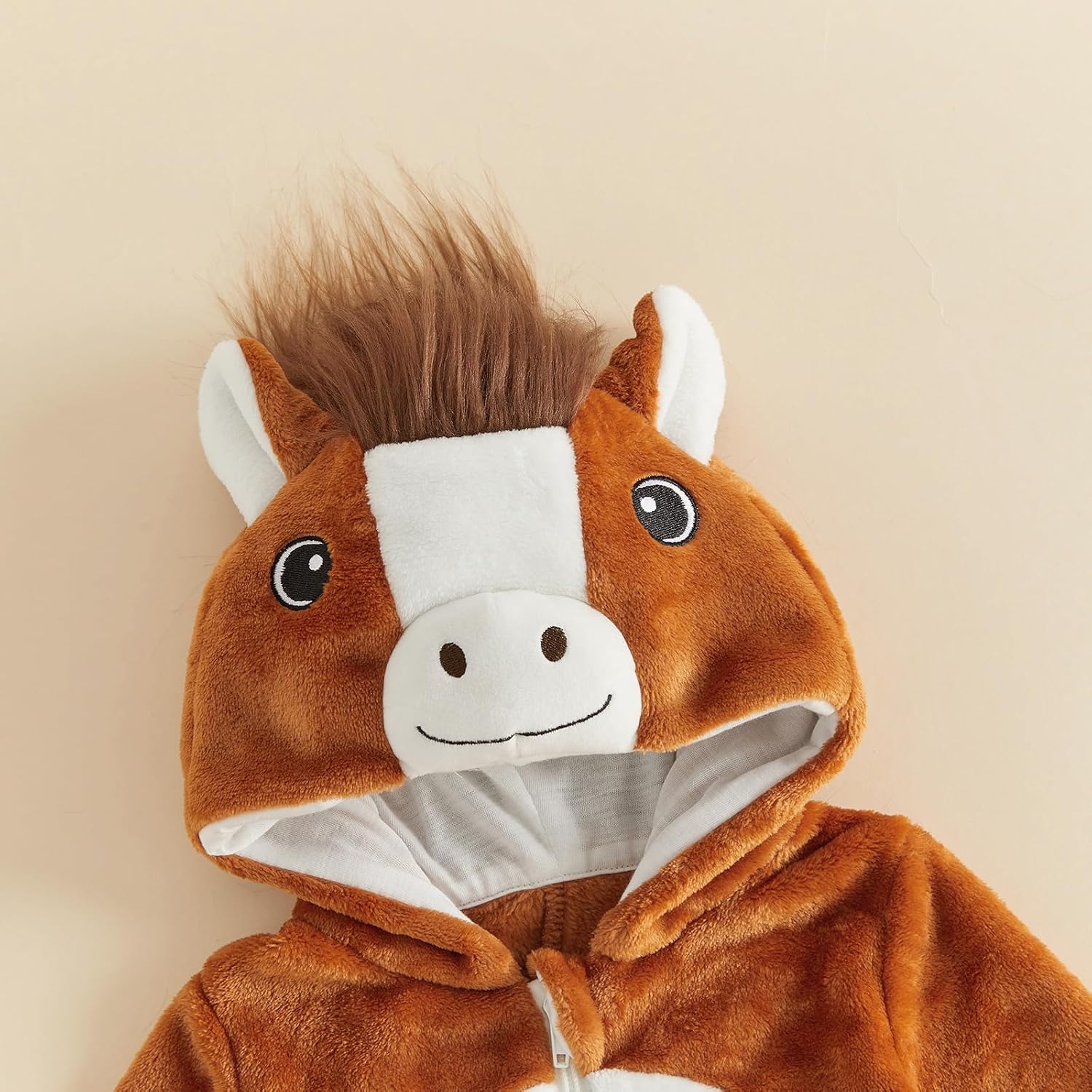 Toddler Baby Horse Costume Cute Halloween Animal Costumes | Warm Hooded Long Sleeve Jumpsuit Boys Girls Fall Winter