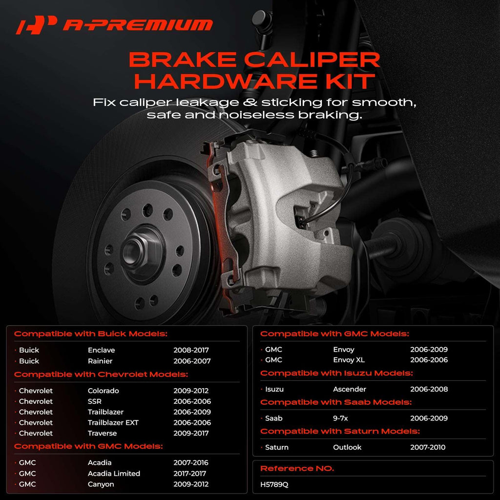 A-Premium Front Disc Brake Hardware Kit