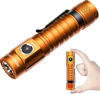 S10Pro LED Flashlight Rechargeable,Bright Flashlight 2500 Lumen,Tactical EDC Flashlight Magnetic Base,Mini Size
