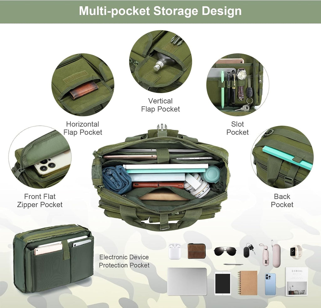 Tactical Messenger Bag,Tactical Briefcase for Man Military Laptop Bag 14 Inch/15.6 Inch /17.3 Inch Messenger Work Bag