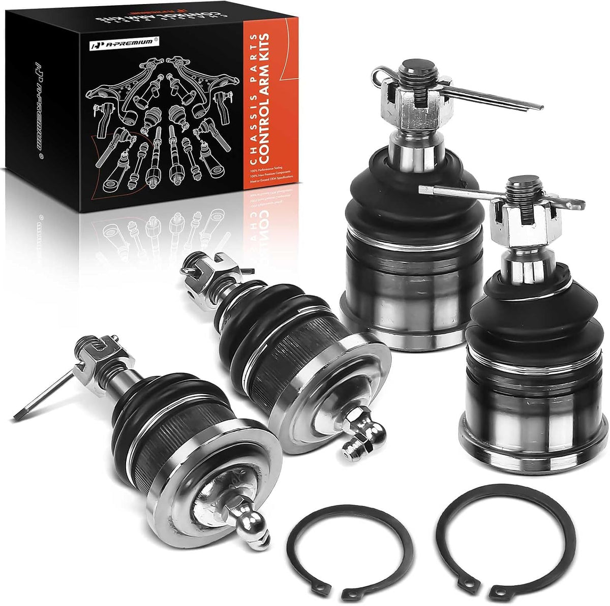A-Premium Front Upper & Lower Ball Joint Kit - Forge Steel