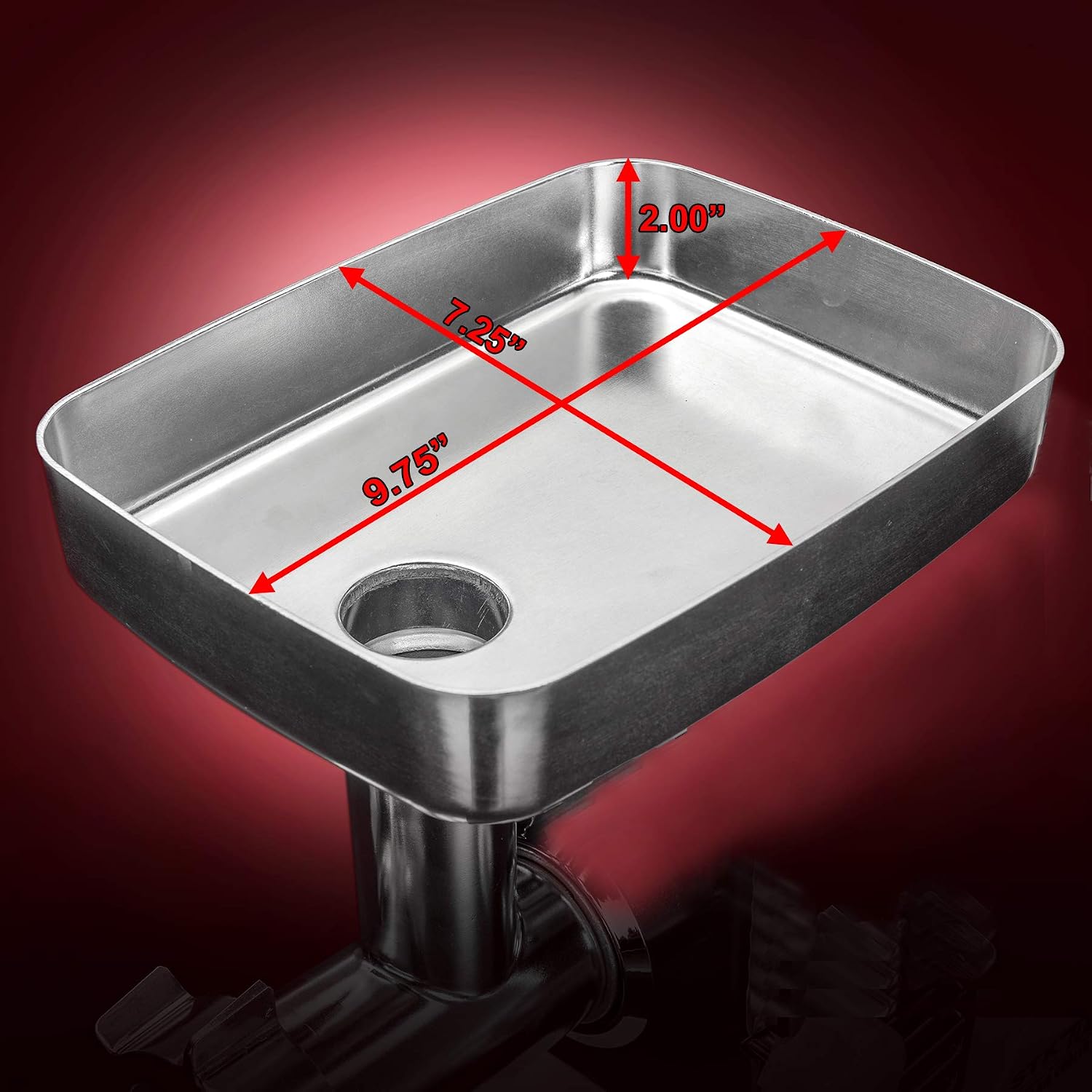 Magnum 1800W Electric Meat Grinder | Grinds Soft Bones | High-Capacity Meat Tray | 6 Grinding Plates | 3 Stainless