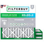 20x20x2 Air Filter MERV 8 Dust & Allergy Defense (3-Pack)