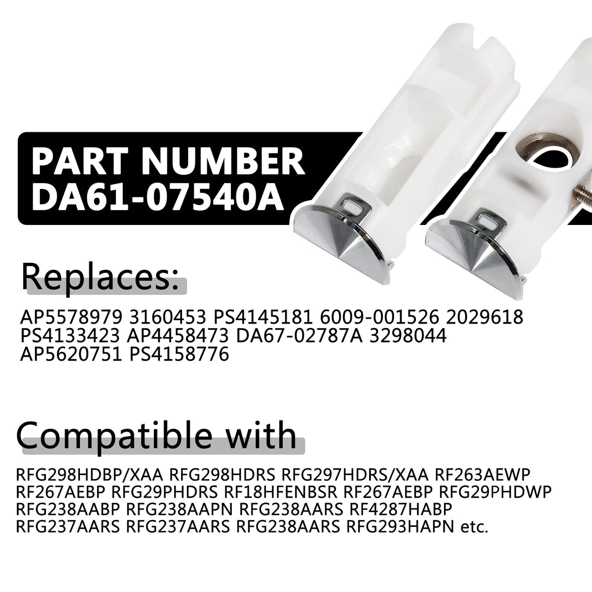 UPTTHOW DA61-07540A Freezer Door Handle Support Kit Replacement
