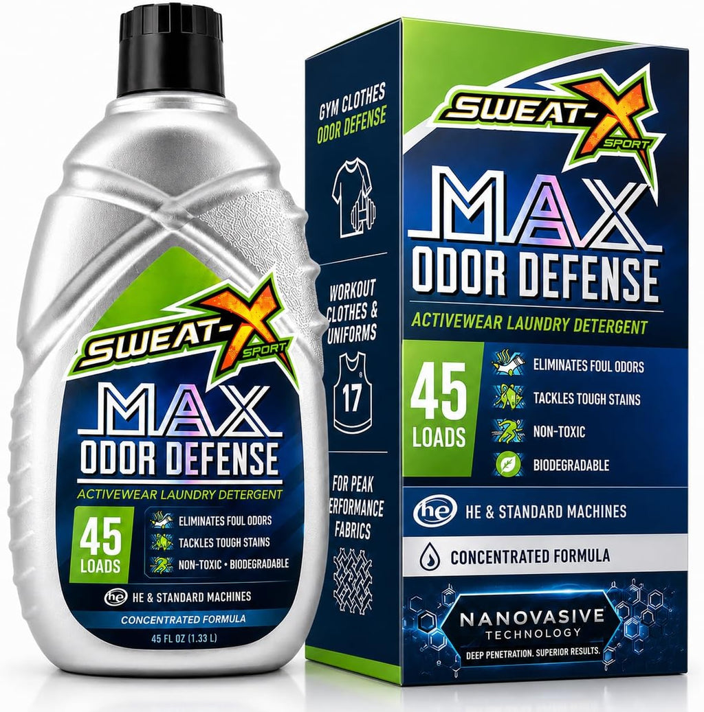 Max Odor Defense Sport Laundry Detergent Liquid, 45 Loads