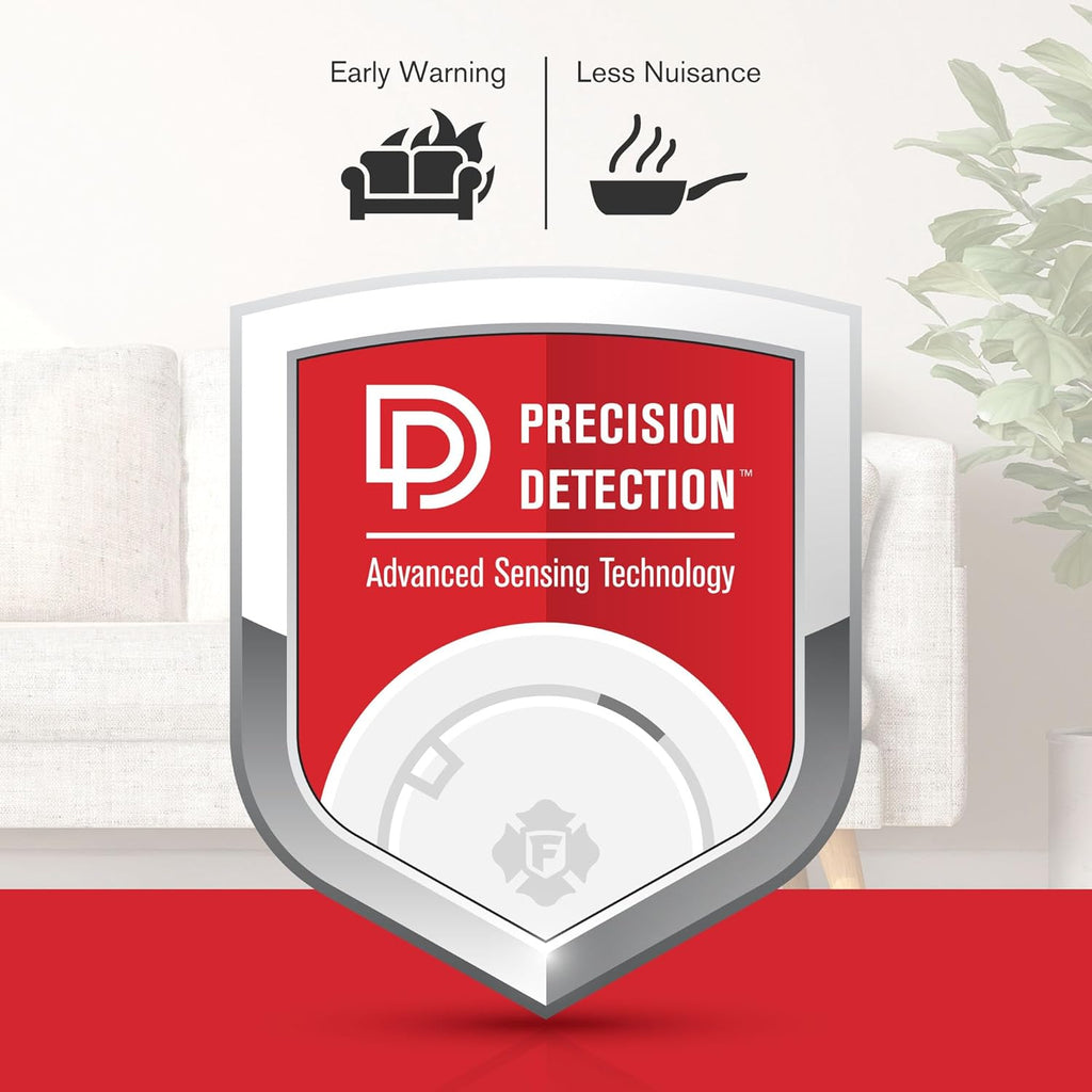 Combination Smoke & Carbon Monoxide Alarm, Battery Operated Detector with Test & Silence Button, SMICO100, 3-Pack