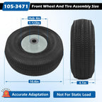 105-3471 Front Wheel and Tire Assembly 4.10x3.50-4