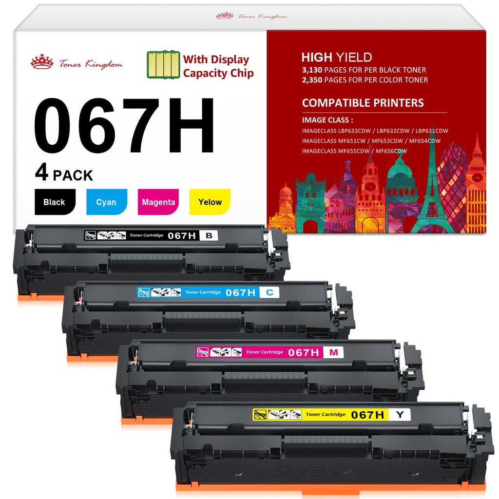 Compatible for Canon 067H 067 Toner Cartridge Set