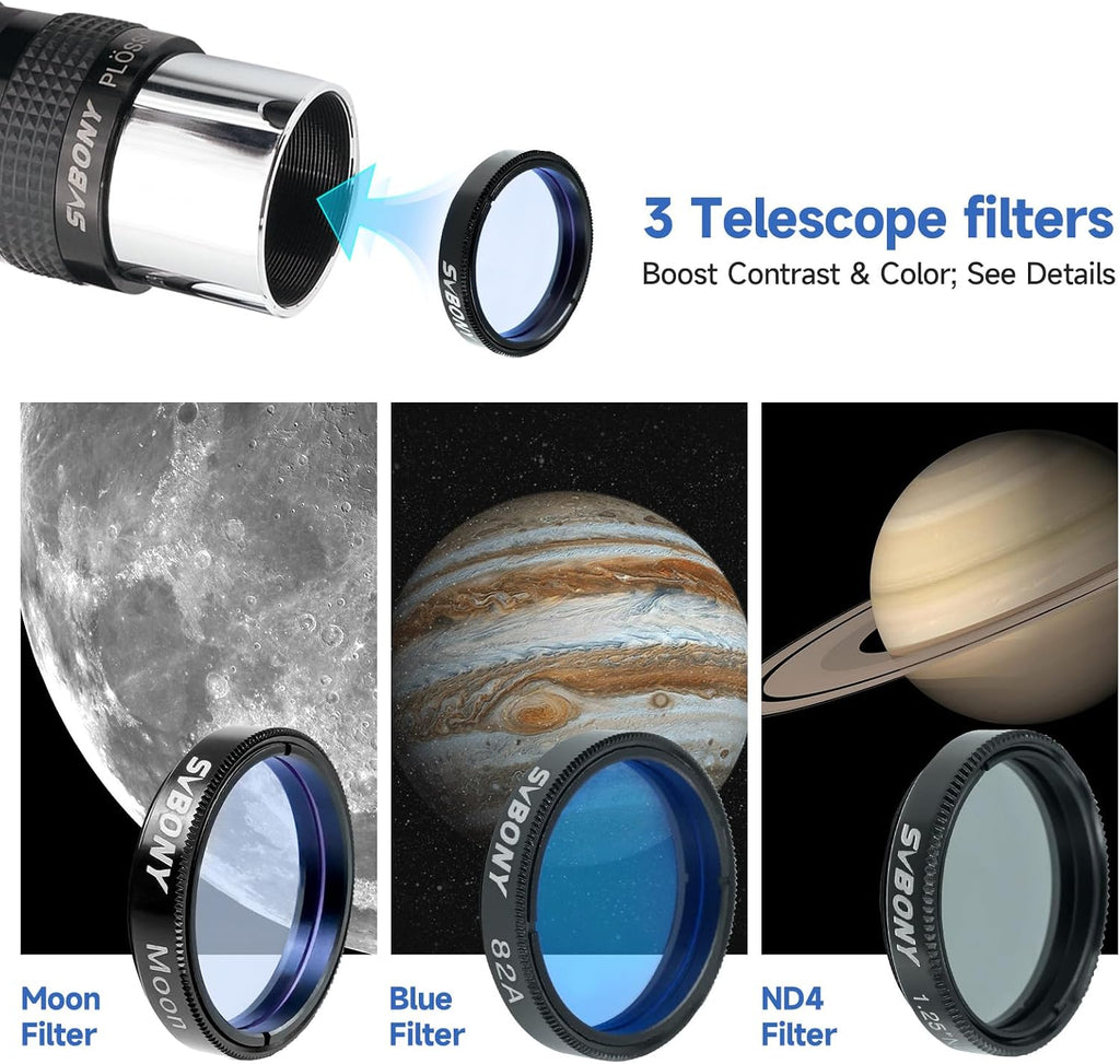 SV233 Telescope Eyepiece Set,7-Piece Eyepiece & Filter Accessory Kit