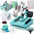Heat Press 15x15 Inch, 8 in 1 Heat Press Machine with 30 OZ Tumbler Attachment, Professional Sublimation Machine for