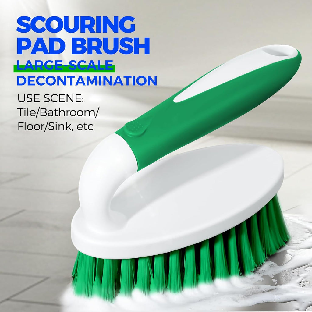 Cleaning Brush Set for Household Use, Scrub Brush, Kitchen Brush, Tile Lines Brush for Bathroom, Floor, Tub, Shower