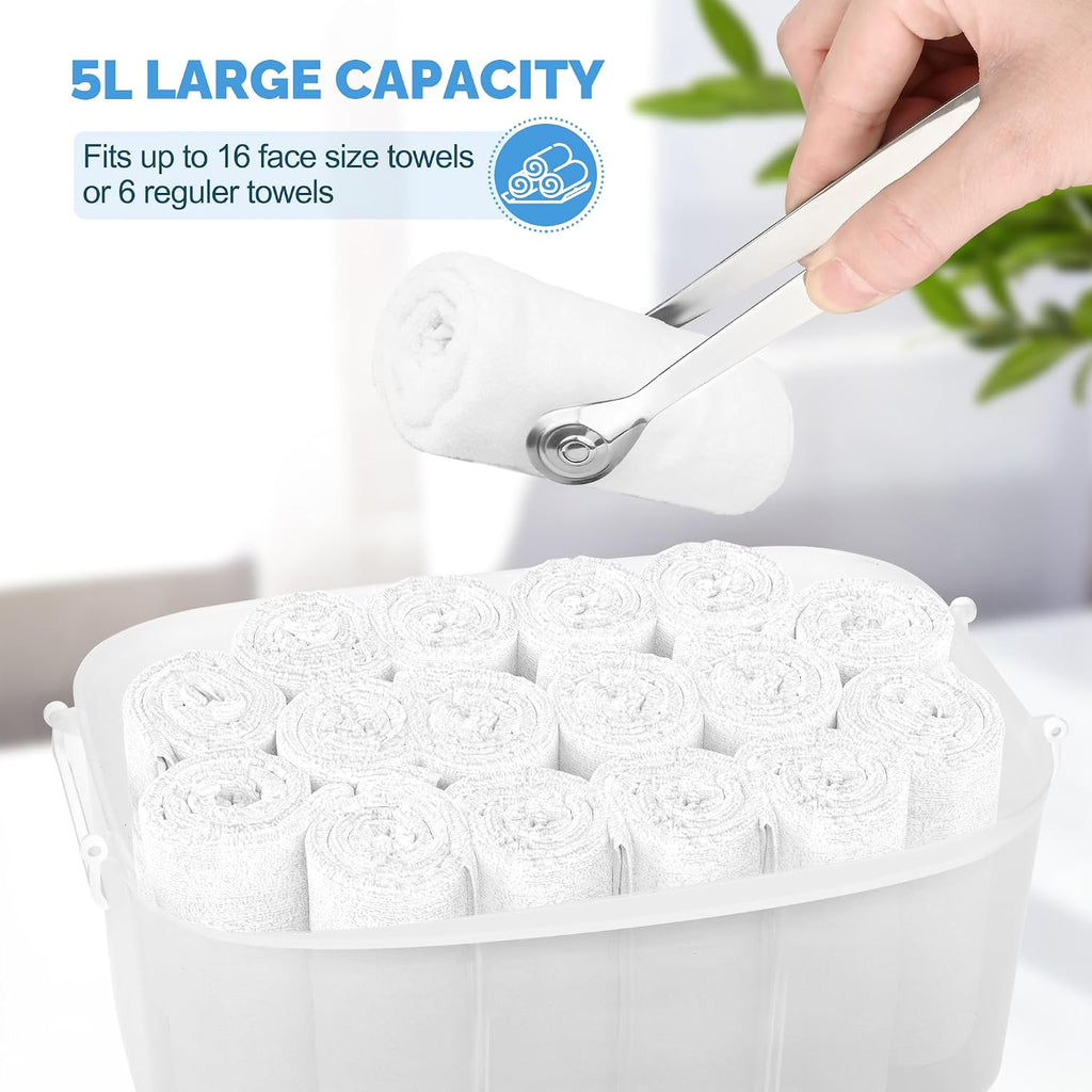 Hot Towel Warmers for Spa,5L Portable Towel Steamer for Facial | Holds 16 Small Towels, Quickly Heating in 1-5