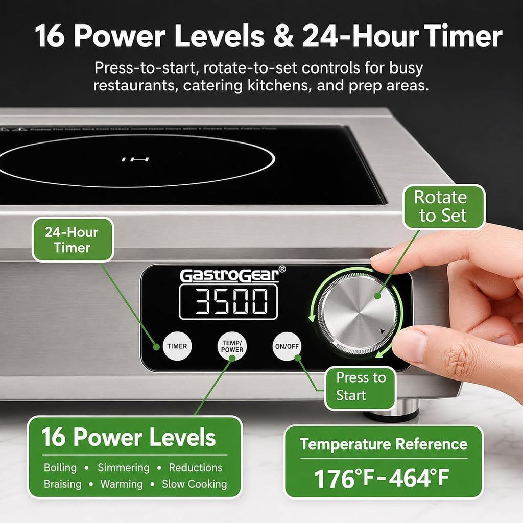 Commercial Induction Cooktop 3500W 220V, Countertop Burner