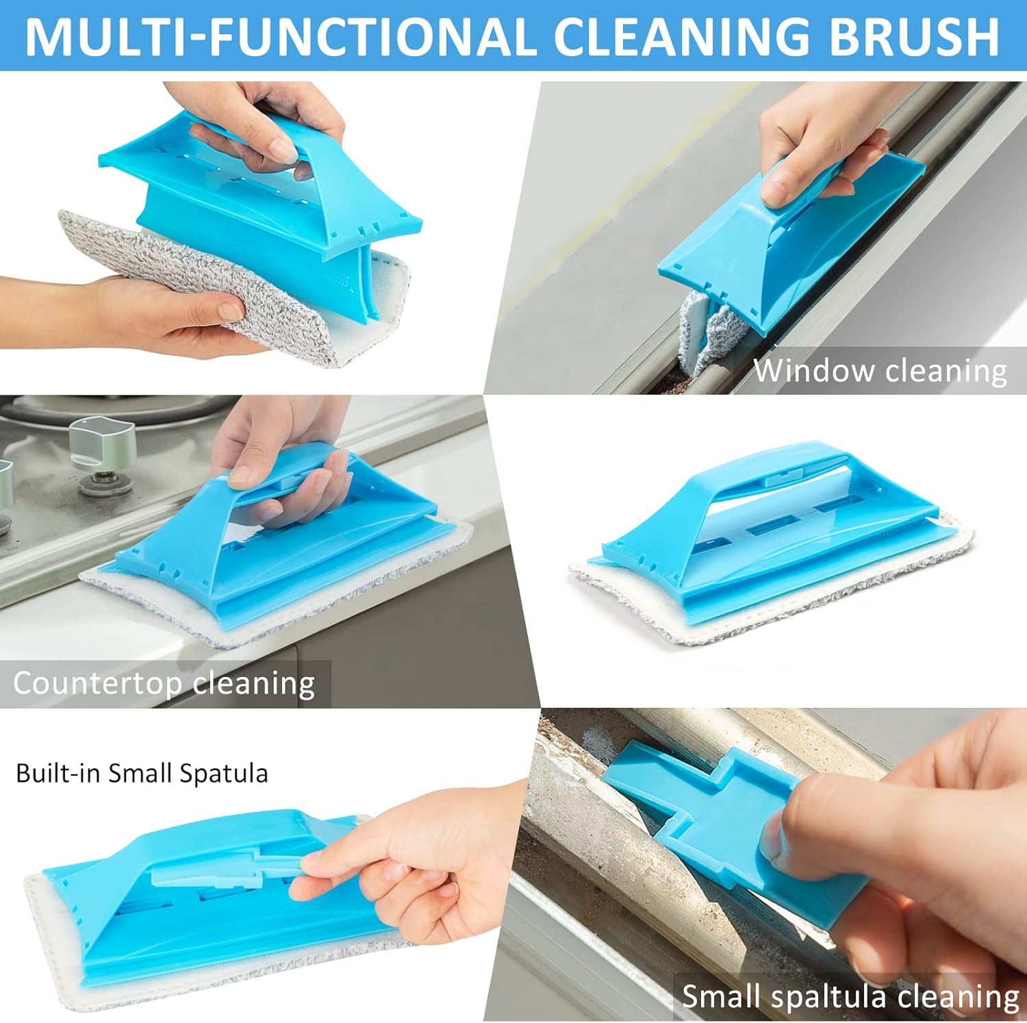Microfiber Duster Kit 23pcs with 30 to 100 Inches Extension Pole and Extendable Window Squeegee, Washable and