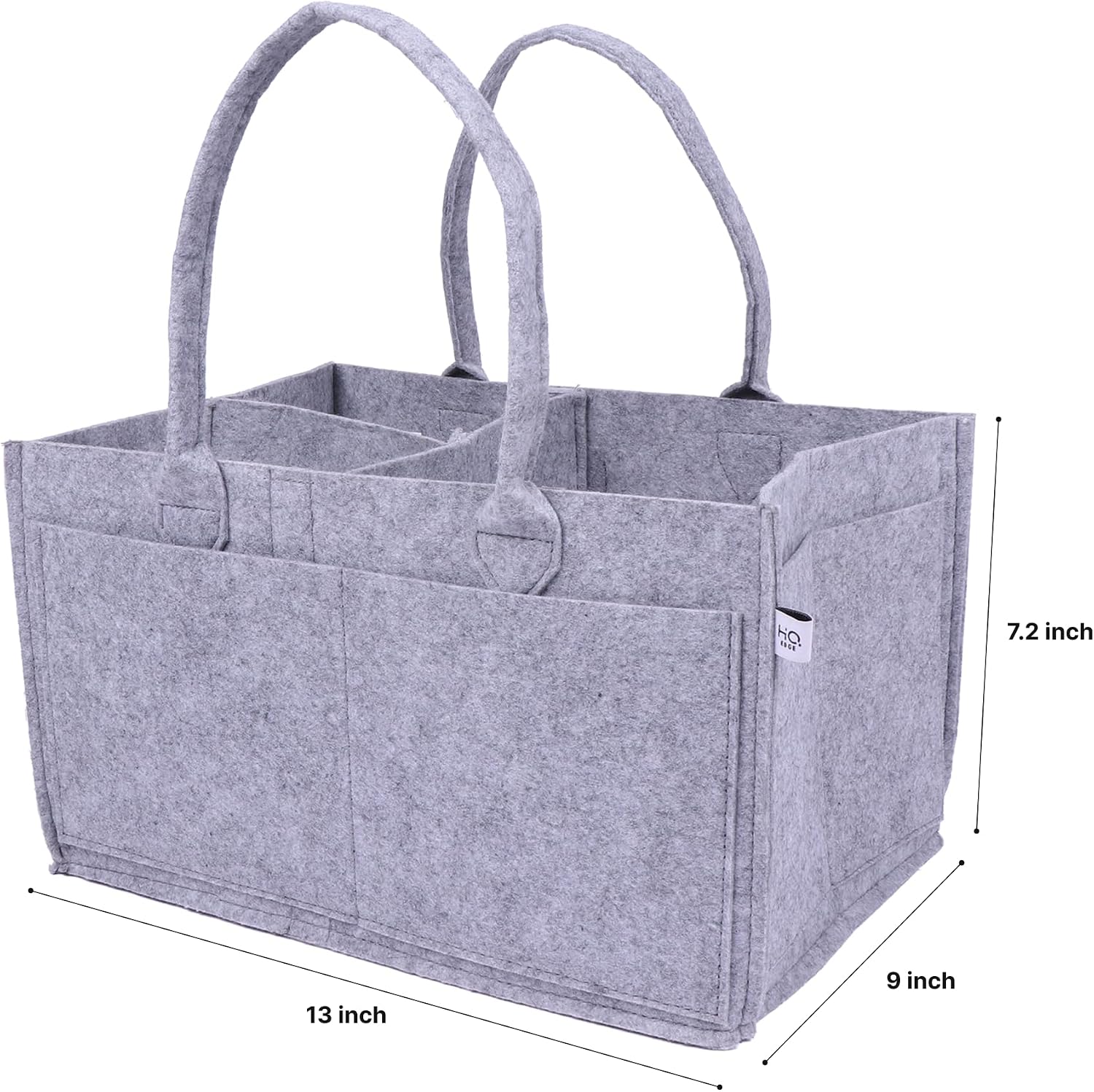 Felt Diaper Caddy Organizer, Baby Storage Bag, Nursery Organizer for Diapers and Wipes, Portable Felt Caddy, 33.5 x