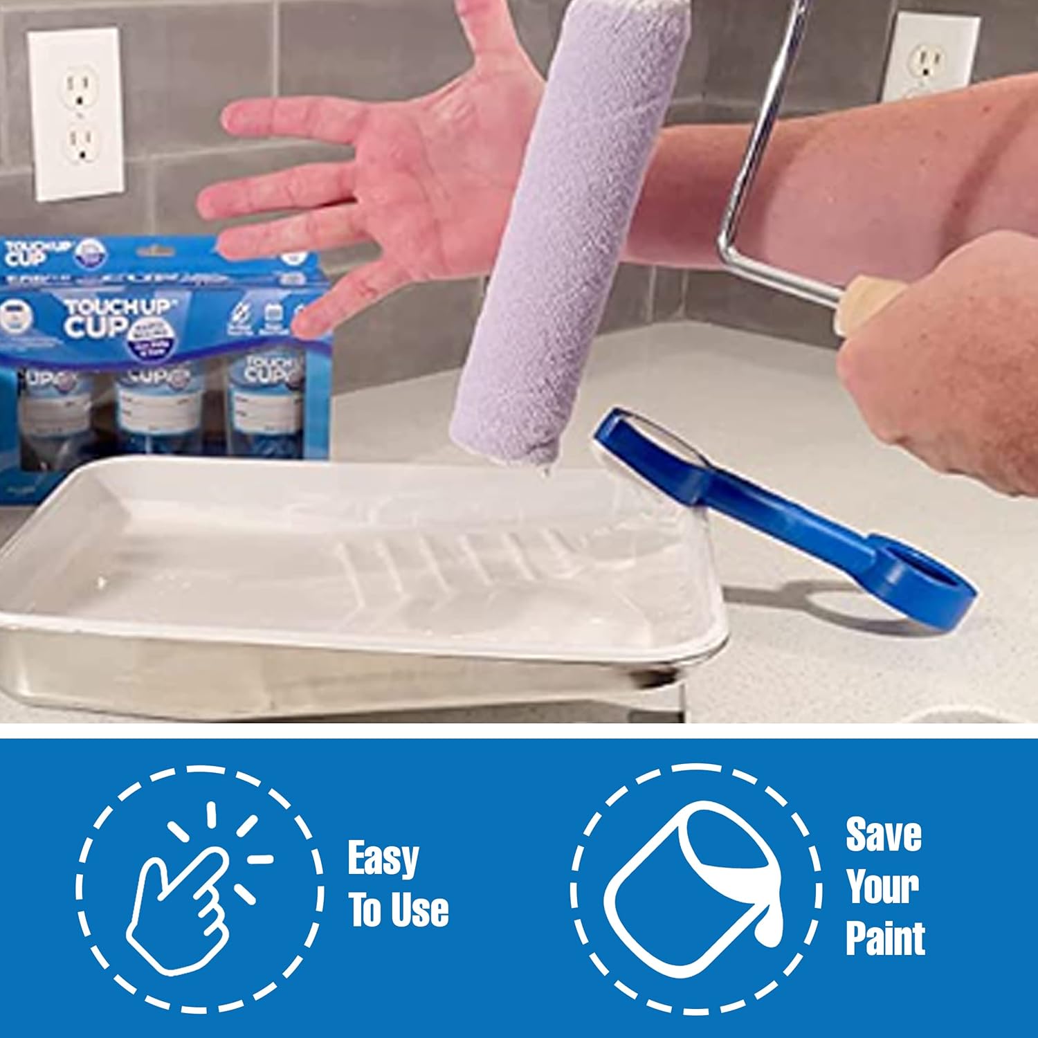 Roller Saver Paint Roller Cleaner Tool, House Painting Supplies, Paint Remover Scraper, As Seen On Shark Tank