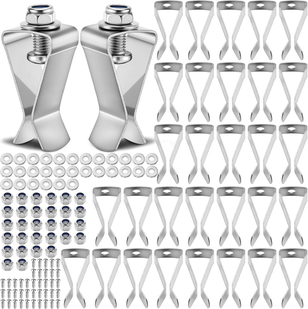 30 Set Window Well Cover Clips Outside 1.4 x 0.7 x 0.5 Inch Egress Window Well Covers Hardware Kit Basement Spring