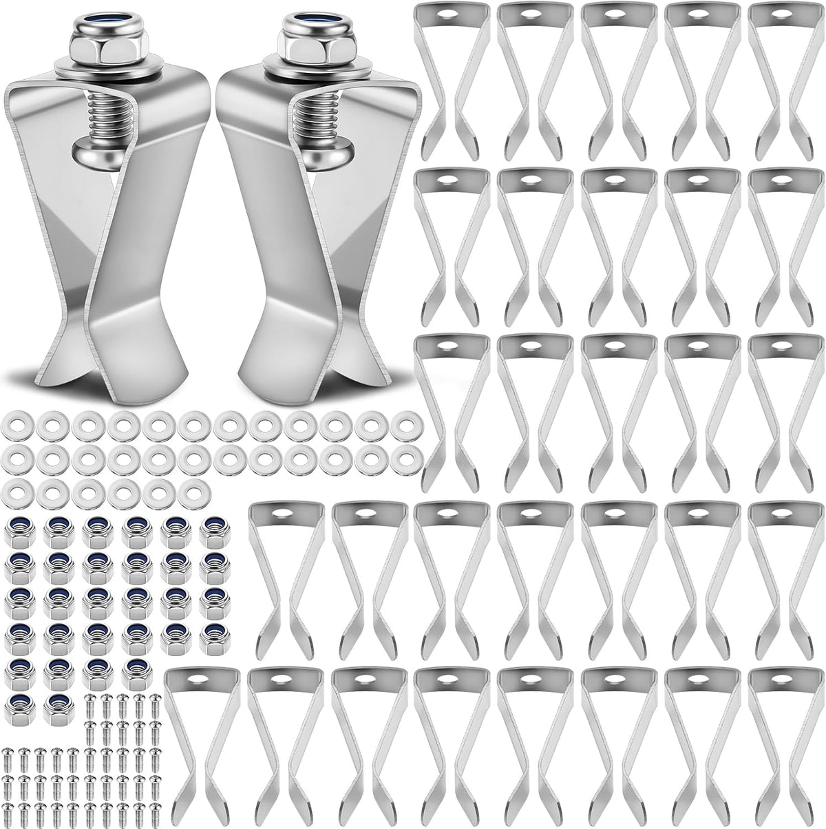 30 Set Window Well Cover Clips Outside 1.4 x 0.7 x 0.5 Inch Egress Window Well Covers Hardware Kit Basement Spring