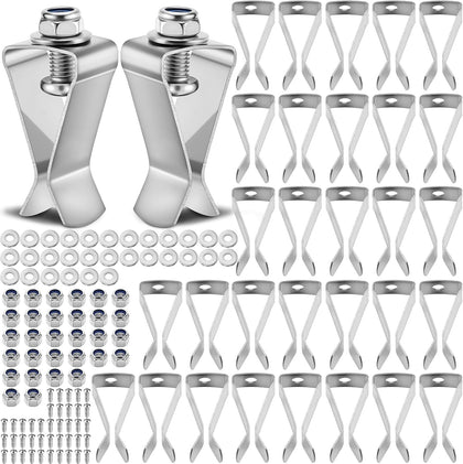 30 Set Window Well Cover Clips Outside 1.4 x 0.7 x 0.5 Inch Egress Window Well Covers Hardware Kit Basement Spring