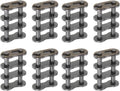 Uxcell 8Pcs #60-2/12A-2 Double Roller Chain Connecting Links 19.05mm Pitch Carbon Steel Master Connector Link