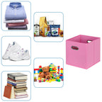 Fabric Cubby Storage Bins,13x13x13 Inches,Cube Organizer Bin Foldable Storage Boxes with Dual Handles Fabric