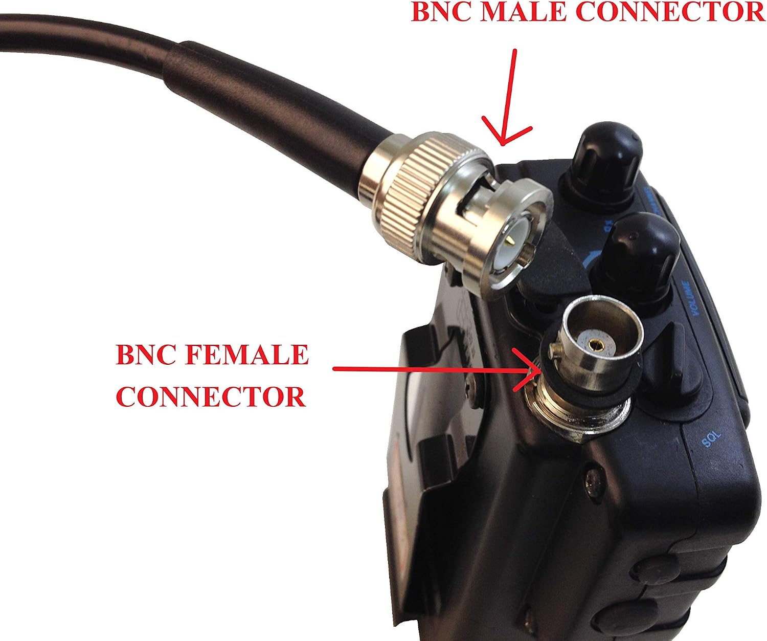 TW-35B Magnetic Antenna Mount with BNC Female Connector and RG-58 Coax Cable for Handheld Ham Radio & Two-Way Radio