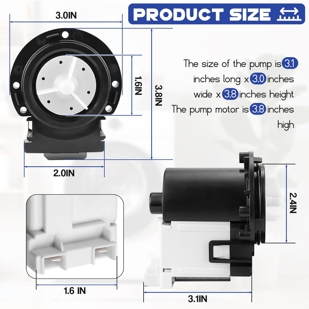 For Kenmore 79641382410 Washing Machine Replacement Drain Pump Assembly