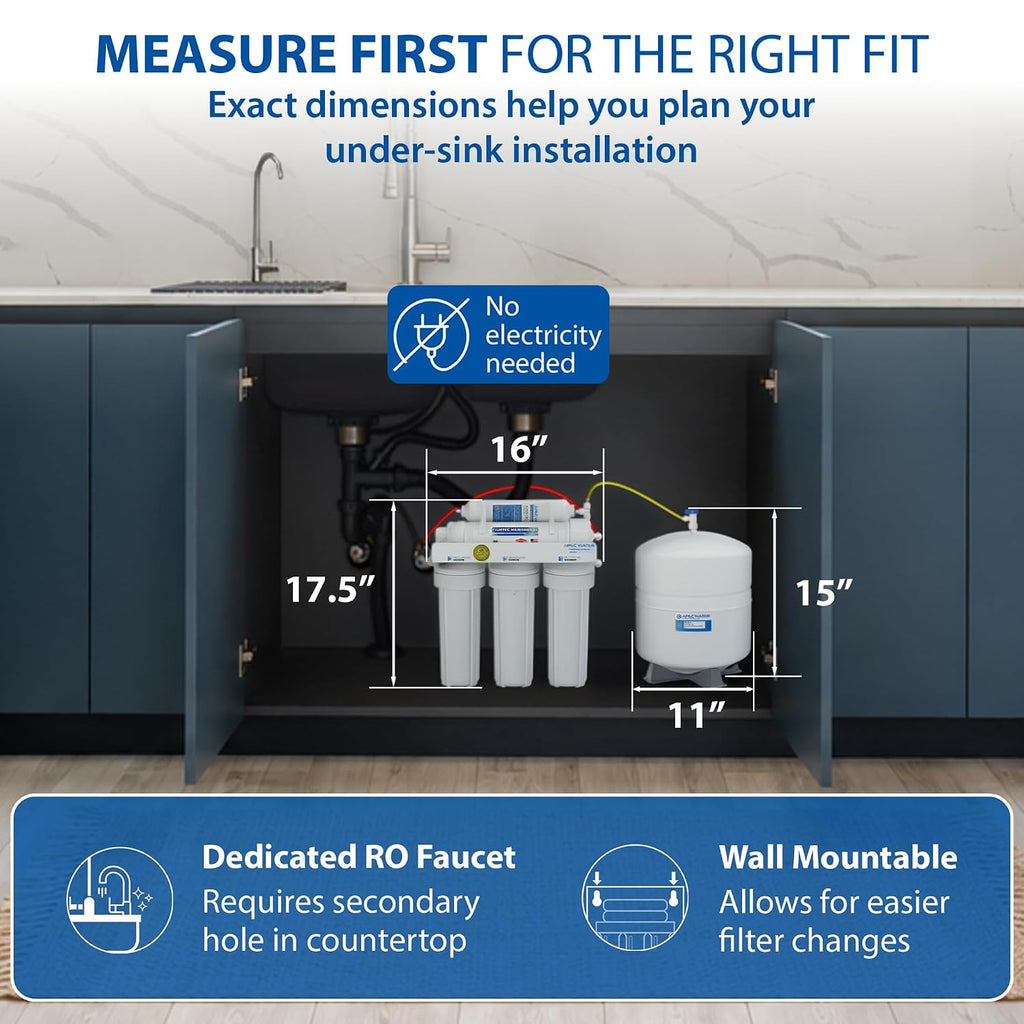 RO-90, 5-Stage Under Sink Reverse Osmosis System, 90 GPD
