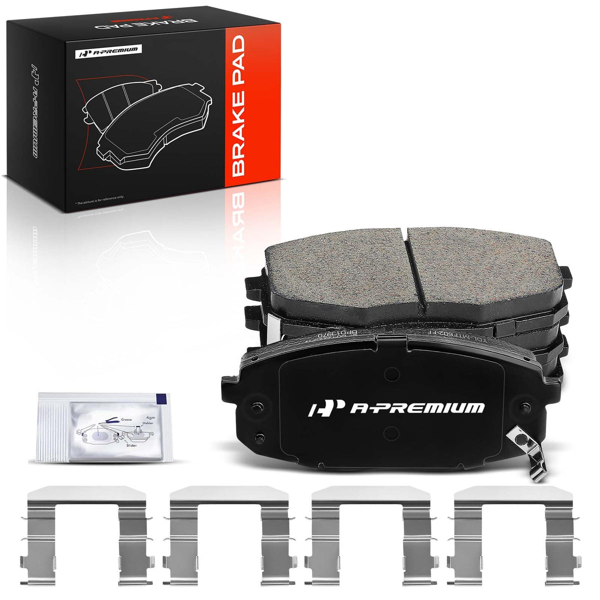 A-Premium Front Ceramic Brake Pads Compatible with Hyundai & Kia